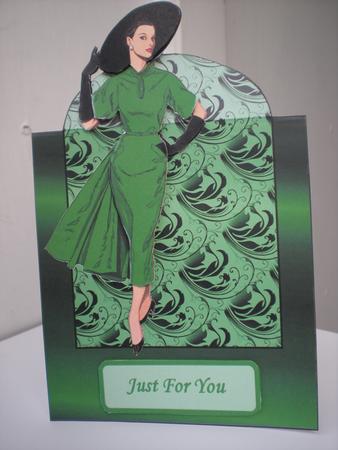Elegant Lady in Green on Over the Edge by Toni Marie Judd