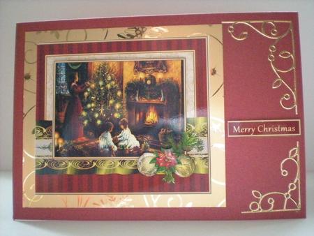 Christmas Fireplace - Vintage by Toni Marie Judd