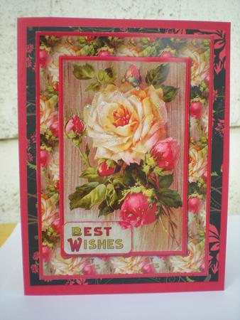 Best Wishes - Pink and Yellow Roses by Toni Marie Judd