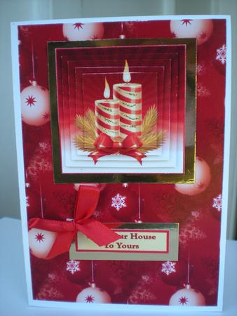 Christmas Baubles in Red and Cream Backing Paper by Toni Marie Judd