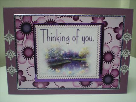 Floral Frame in Purple Backing Paper by Toni Marie Judd