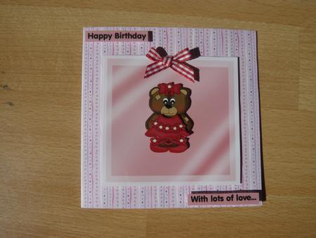 Red Ballet Bear Card Kit. by Toni Bradshaw