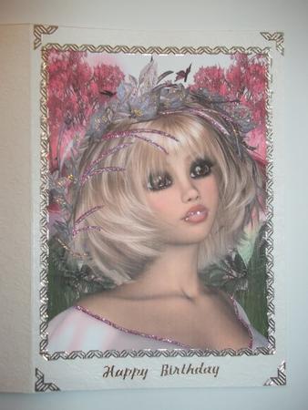 Innocence A4 Card Front by Tracey Barrett