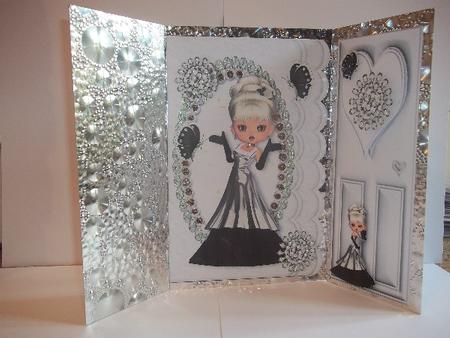 Pretty Lady with Diamonds, Gatefold by Tracey Barrett