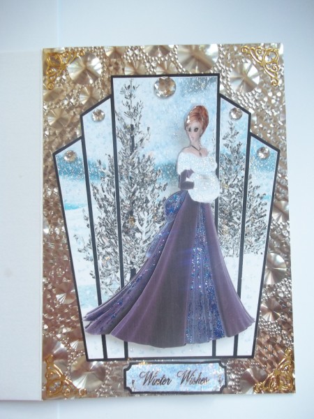 Winter Lady in Purple by Tracey Barrett