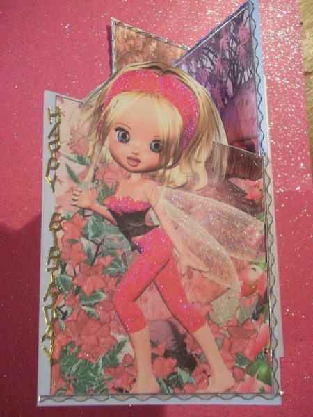 Emilia Fairy Cascade Card by Tracey Barrett