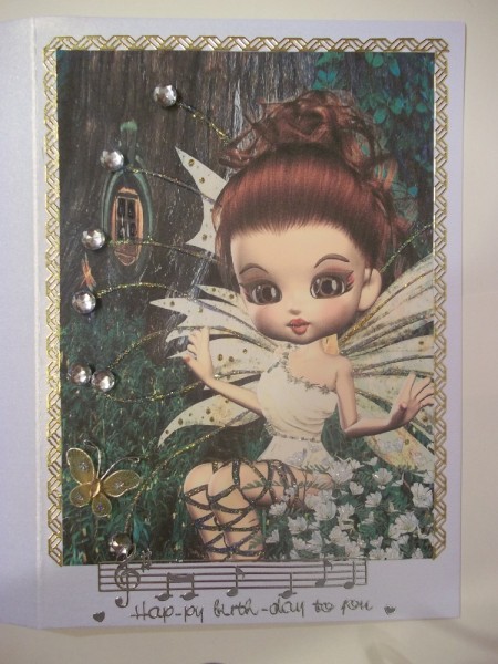 Maisies Fairy Hideaway A4 Card Front 2 by Tracey Barrett