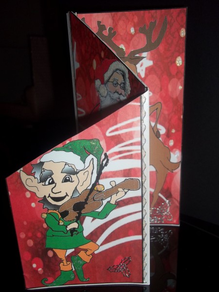 Christmas Jig Cascade Card by Tracey Barrett