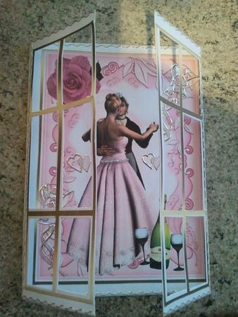 Dance with Me , Anniversary Couple French Gatefold by Tracey Barrett