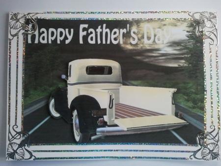 Father's Day Trucking on the Road A4 by Tracey Barrett