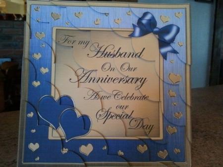 8 x 8 Husband Anniversary Kit with Scalloped Corners by Tracey Barrett