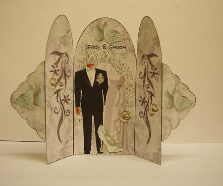 Bride & Groom, Trifold by Tracey Duckmanton