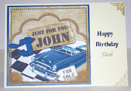 Blue Car John Scallop Topper and Base by Tracey Duckmanton
