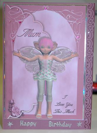 Mum I Love You This Much Scalloped Edge Envelope Card by Tracey Duckmanton
