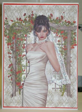 A4 Beautiful Bride Wedding Day Card by Tracey Duckmanton