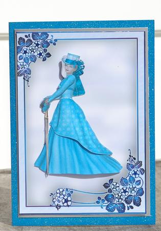 Vintage Lady in Blue by Tracey Duckmanton