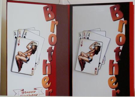 4 Ace's Brother Shaped Card by Tracey Duckmanton