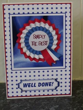 No. 1 Rosette Card Front by Tracey Duckmanton