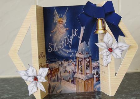 A Christmas Cheer with Verse Triangle Front Fold Card by Tracey Duckmanton