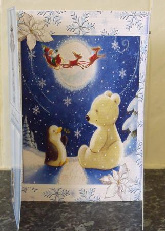 My Best Friend, Cute Polar Bear & Penguin Gatefold by Tracey Duckmanton