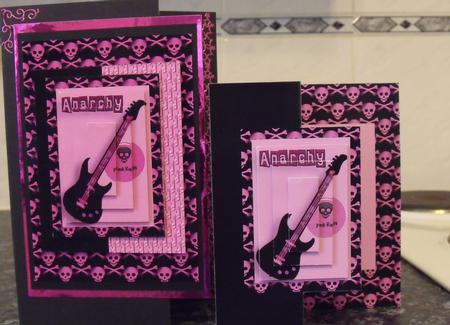 Punk Rules Fold Back Card with Pyramage by Tracey Duckmanton
