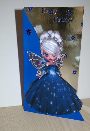 Beautiful Blue Fairy Cut and Fold by Tracey Duckmanton