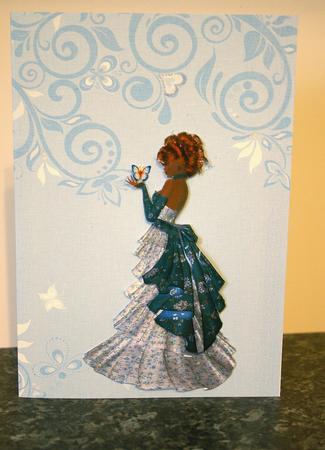 Flourishes & Butterflies Subtle Shade A4 Backing Paper by Tracey Duckmanton
