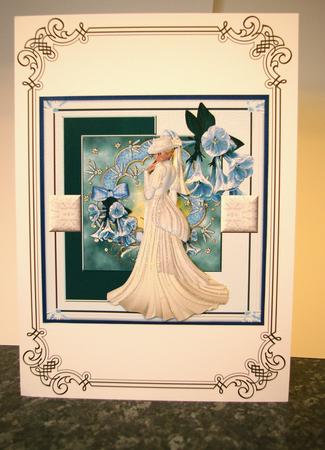 Blue Flowers and Lady by Tracey Duckmanton