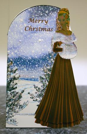 Ruby in the Snow Shaped Card by Tracey Duckmanton