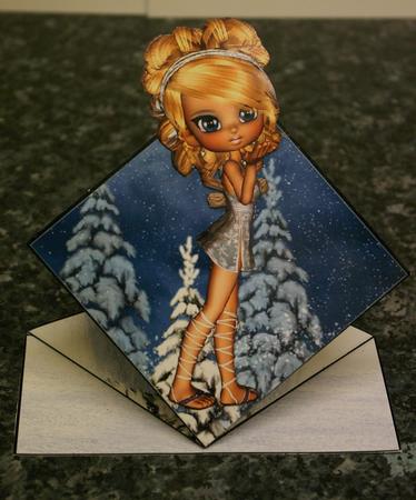 Chione Goddess of Snow Pop Up Spring Card by Tracey Duckmanton