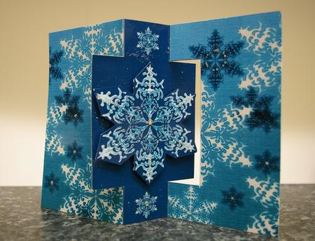Turquoise Snowflake Swing Card by Tracey Duckmanton