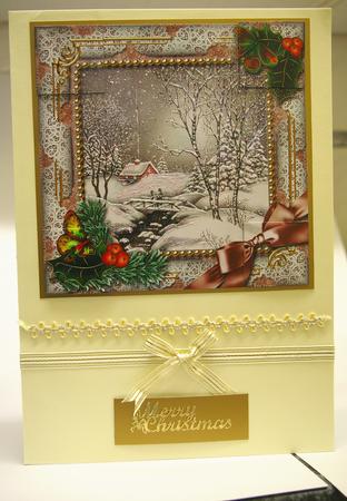 Winter Walk Holly 8inch Picture Sheet by Tracey Duckmanton