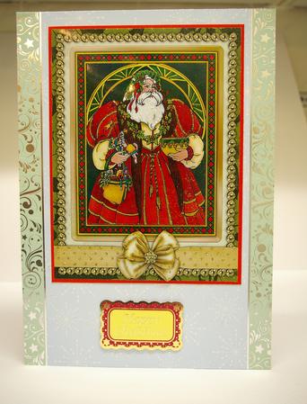 Vintage Santa of the Holly Bush Decoupage by Tracey Duckmanton