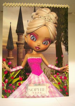 Princess Lily A4 Card Front by Tracey Duckmanton