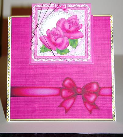 Just Roses Easy Over the Edge Card N Spiral Pyramid by Tracey Duckmanton