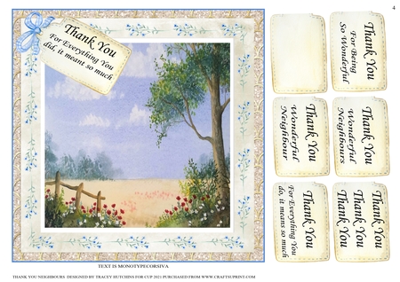 4 Summerl Mini watercolour toppers  by Tracey Hutchins