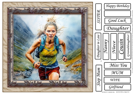 Woman running in the rain by Tracey Hutchins