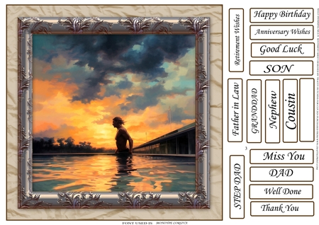Swimming in the sunset by Tracey Hutchins