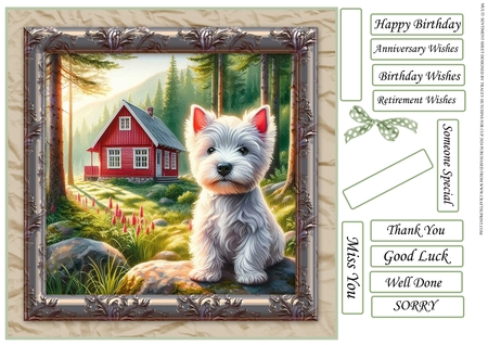 Forest Cabin Dogs 9 by Tracey Hutchins