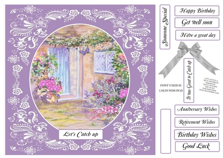 2 Watercolour Backgrounds Cottage Doors by Tracey Hutchins