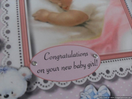 Congratulations a Beautiful Baby Girl by Tracey Hutchins