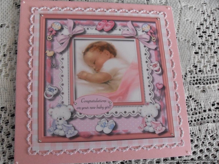 Congratulations a Beautiful Baby Girl by Tracey Hutchins