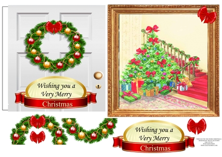 Red & Gold Metallic Tags Seals Banner Clipart Cards by Tracey Hutchins