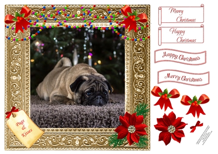 Happy Merry Christmas Banner 8 Colours by Tracey Hutchins