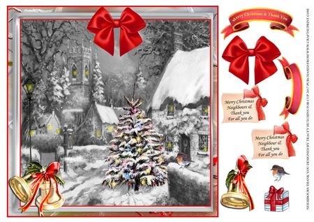 Christmas Bows PNG by Tracey Hutchins