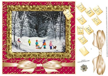 2 Snow Scenes No 3. 2 images for card toppers/Designer resources by Tracey Hutchins