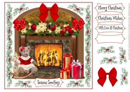 Christmas Fireplaces by Tracey Hutchins