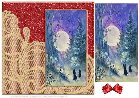 4 Rabbit card toppers/ Designer Resources by Tracey Hutchins