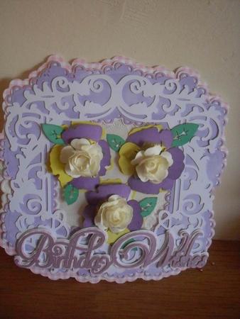 Birthday Pansy Topper by Tracey Hutchins