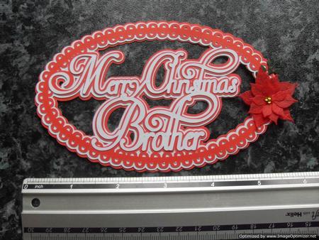 Merry Christmas Brother Topper Only by Tracey Hutchins